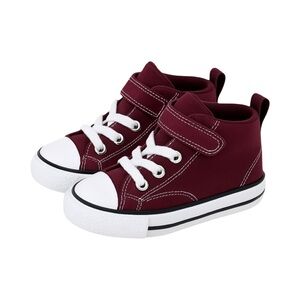 Converse Toddler High Top Sneakers | Maroon Canvas | Velcro | Size 8